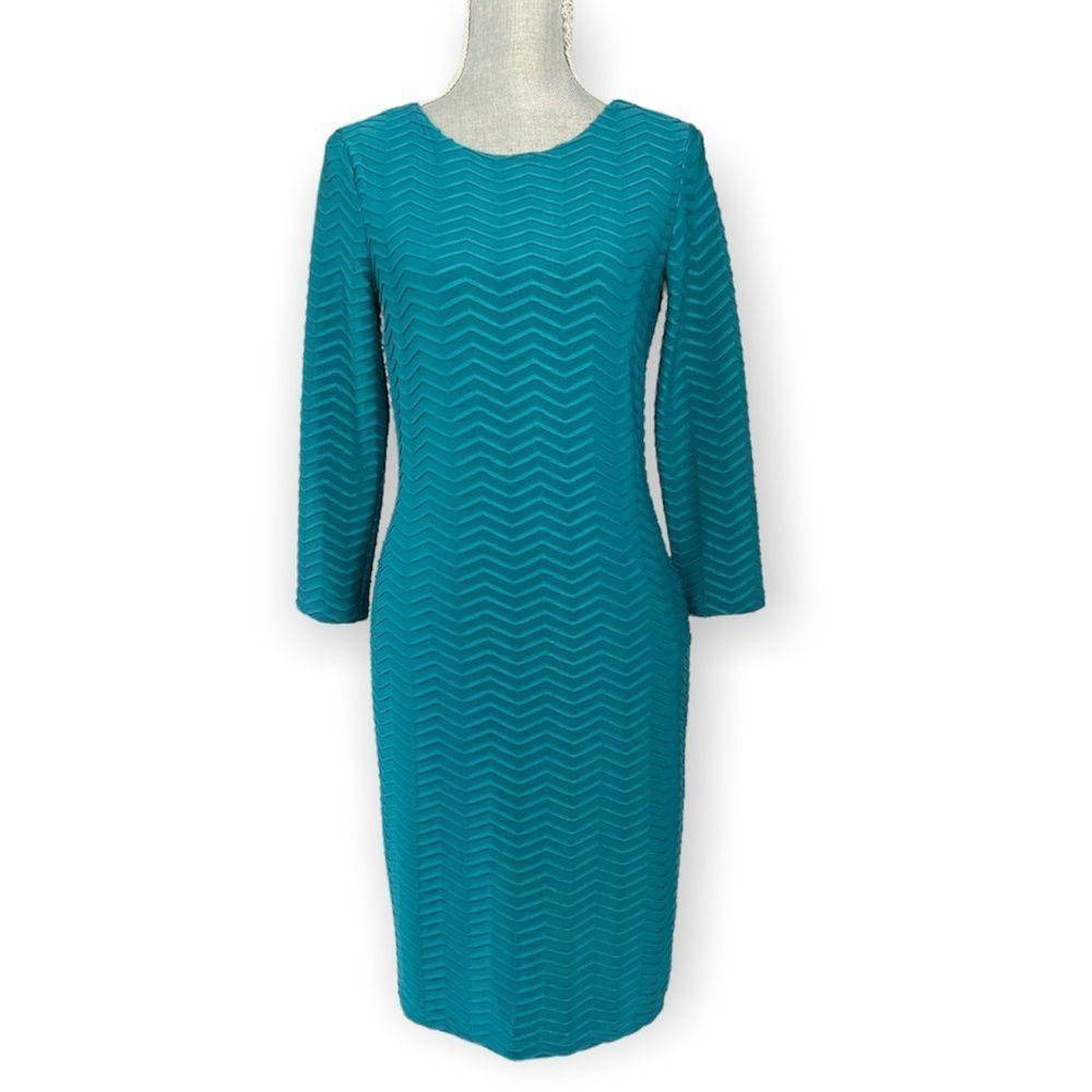 Calvin Klein Teal Green Textured Dress Size 4